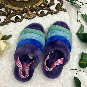 Purple UGG Fluff Yeah Slides